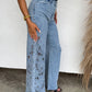 PREORDER: Floral Charm Wide Leg Jeans // eta early May