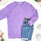 Corrine Ribbed Pullover Top - Purple