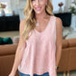 Never Second Best V-Neck Blouse in Peach