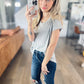 Effortless Short Sleeve V-neck Tee in Heather Grey