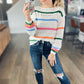 *free ship today* Happy Days Stripe Pointelle Sweater