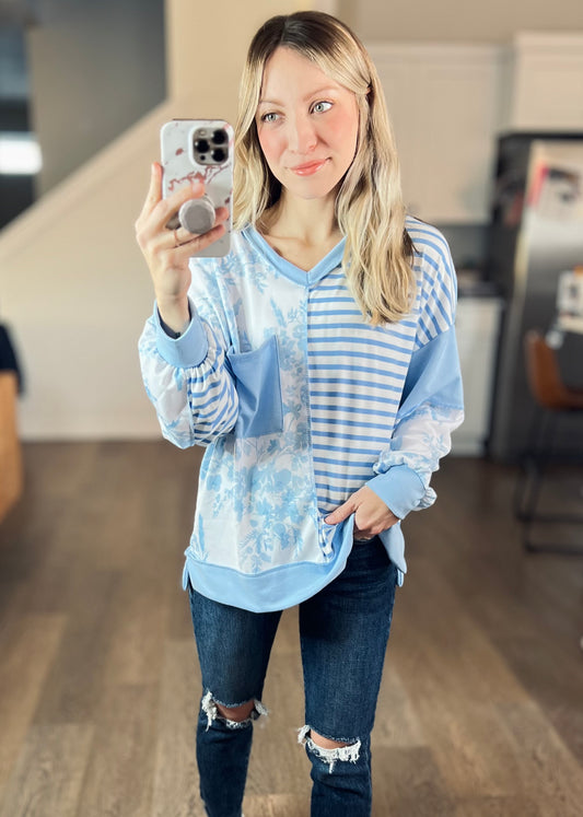 *new today* Coastal Calm Colorblock Top