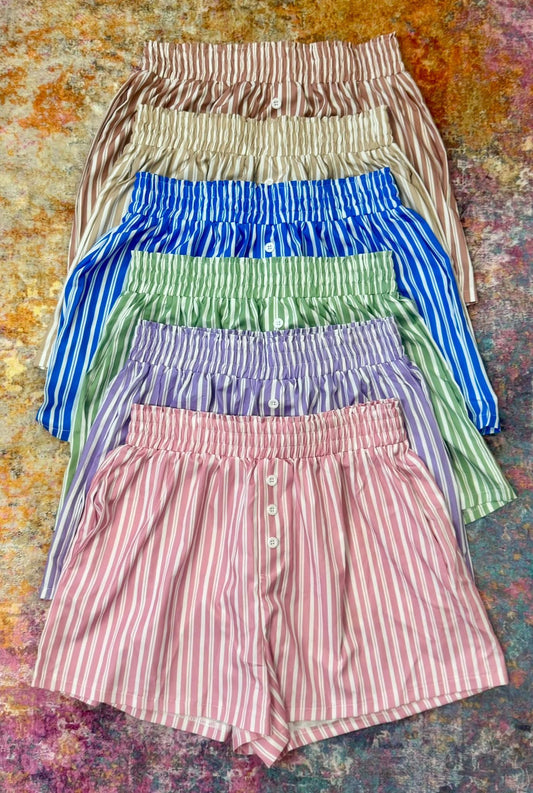 PREORDER: Stripe Linen Shorts // eta April
