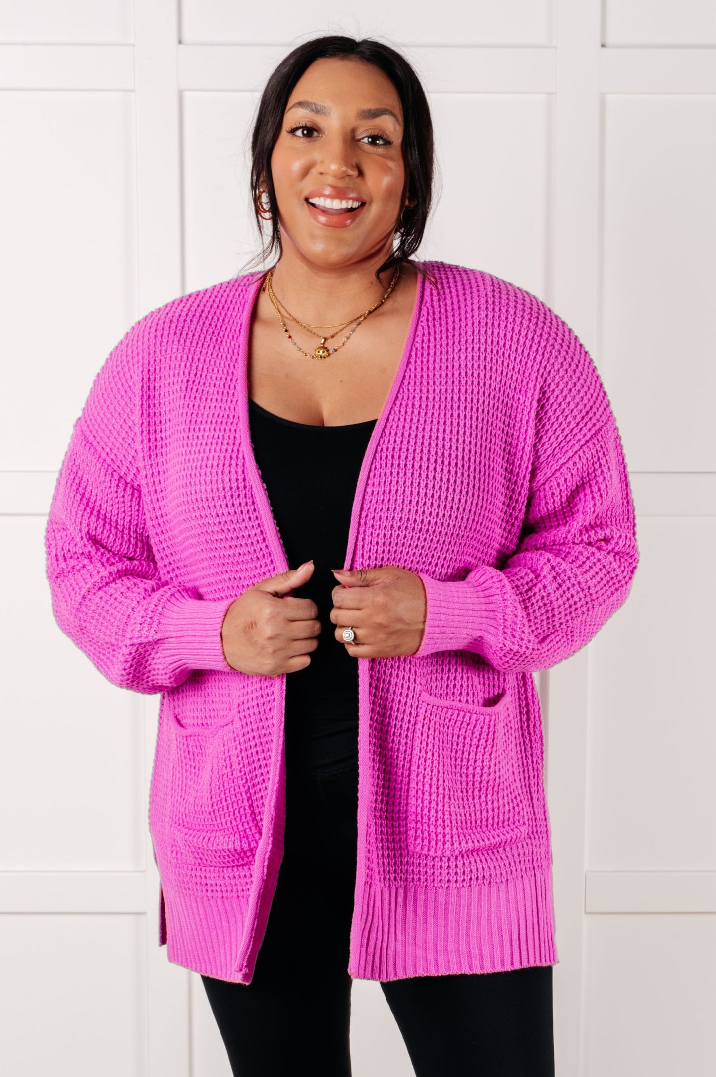 Maxine Cardigan in Bright Mauve