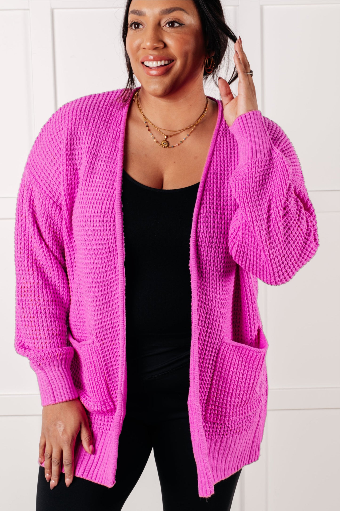 Maxine Cardigan in Bright Mauve