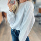 *free ship today* Mia Lace Detail Pullover