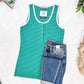 Shiloh Button Snap Tank - Green