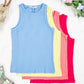 Tara Ribbed Tank - Coral