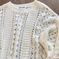 Lara Hollow Knit Sweater in Cream