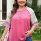 *free ship today* Twisted Rib Colorblock Henley
