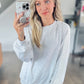 *free ship today* Mia Lace Detail Pullover