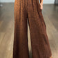 Harmony High Rise Wide Leg Pants in Brown