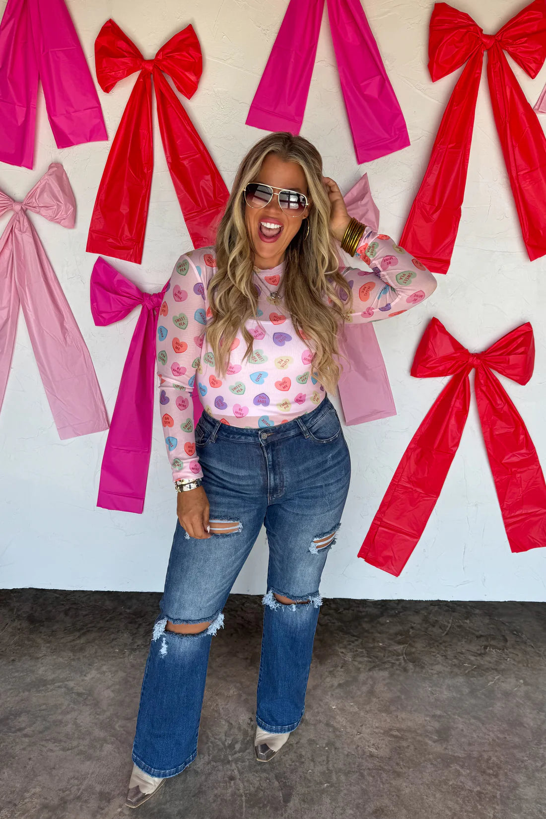 PREORDER: Valentine's Mesh Top // eta Jan