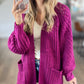 Chunky Cardigan in Berry