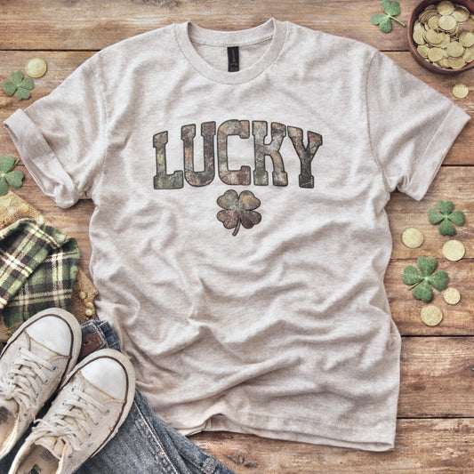 PREORDER: Camo Lucky Tee