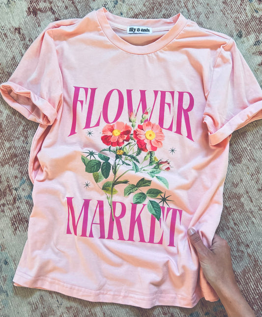 Flower Market Tee in Blush