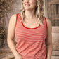 *new* Micro Striped Tank - Red