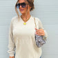 Curved Hem Hoodie in Ivory Mist Preorder