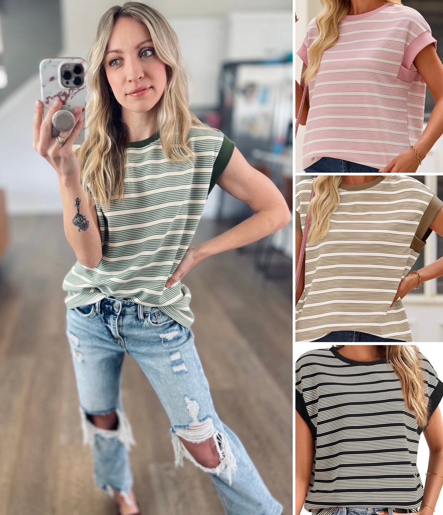 First On My List Stripe Top
