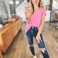 Effortless Short Sleeve Tee in Candy Pink
