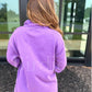Dark Purple Rounded Hem 1/4 Zip Pullover Preorder