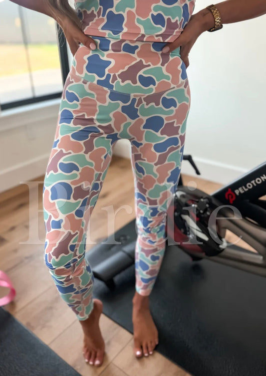 PREORDER: Spring Duck Camo Leggings // 3-4 weeks eta
