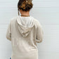 Curved Hem Hoodie in Ivory Mist Preorder