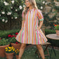 Sunshine Stripes Button Down Mini Dress