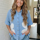 Big Bloom Button Down in Blue