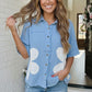 Big Bloom Button Down in Blue