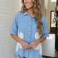 Big Bloom Button Down in Blue