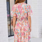Paint and Sip Floral Tiered Midi Dress