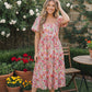Bouquet of Tulips Pocketed Midi Dress