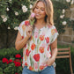 Tulip Garden Floral Print Top