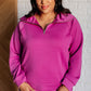 Hamptons Travel Half Zip Pullover in Magenta