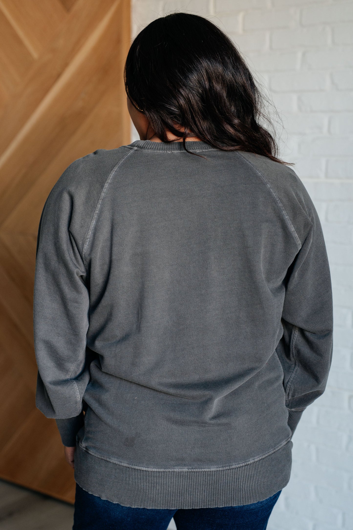 Pigment Dyed Pullover in Black