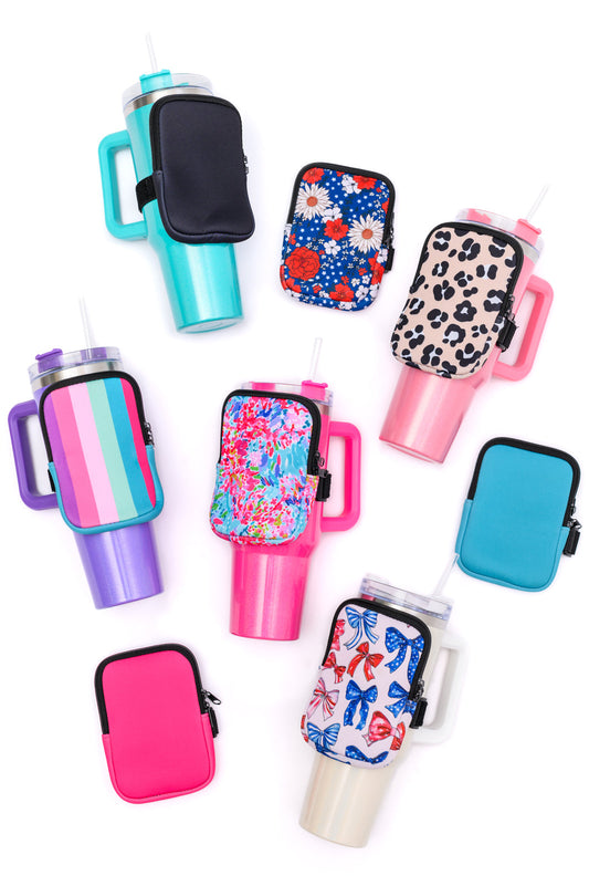 [set of 2] Tumbler Zip Pouch Sets in Assorted Colors