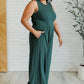 Hilary Wide Leg Jumpsuit in Green