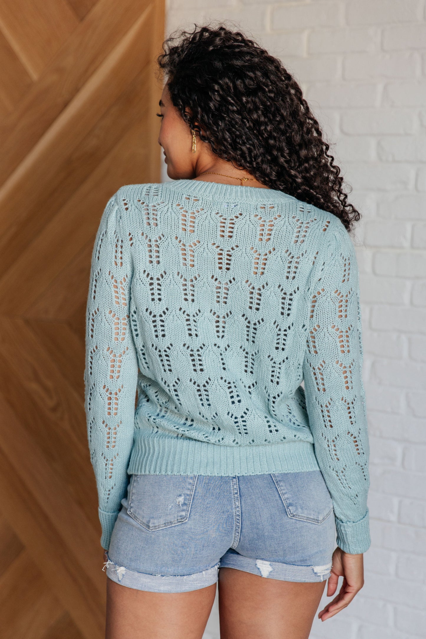 Katie Pointelle Knit Sweater