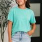 Tera Mineral Wash Tee in Turquoise