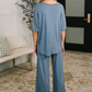 Top and Bottom Lounge Set in Dusty Blue