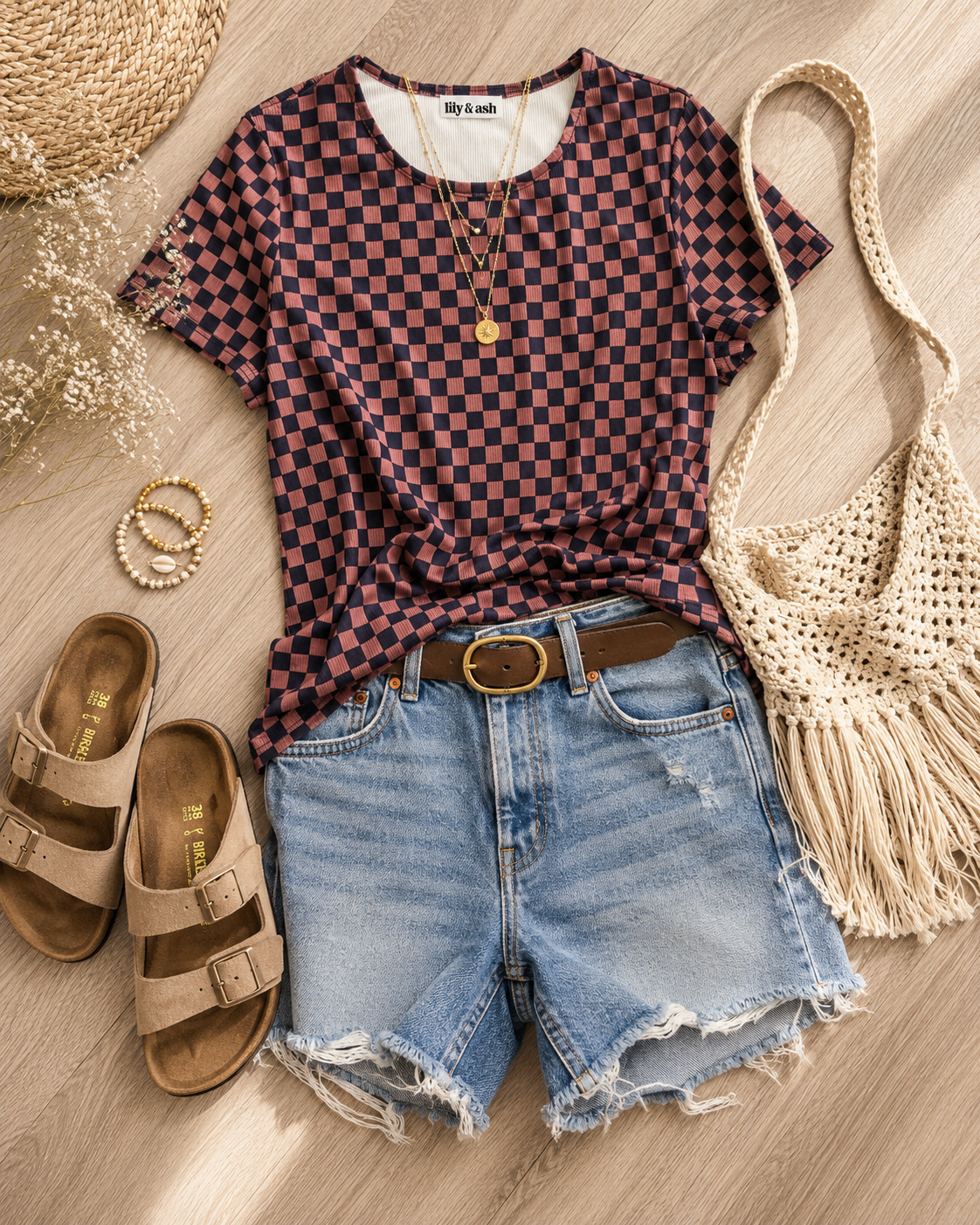 SHIPS FREE TODAY // Checkered Charm Tee