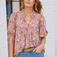 Blooming With Joy Rose Floral Puff Sleeve Top
