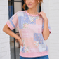 Sweet Patchwork Dreams Short Sleeve Top