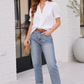 Perfectly Pretty White Button Up Blouse