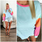 Blair Color Block Round Neck Long Sleeve Top