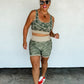 Camo Bra & Biker Short Set Preorder