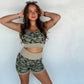 Camo Bra & Biker Short Set Preorder