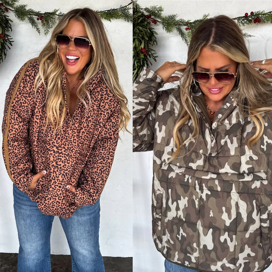 Camo // Animal Jenna Hooded Puffer Preorder eta Nov
