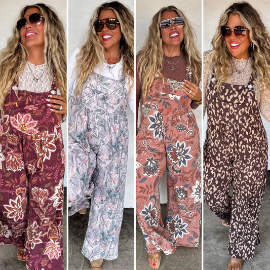 Fall Print Overalls Preorder // eta Nov